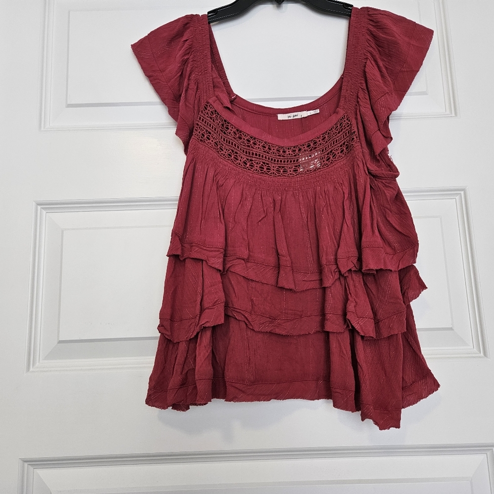 Maurices pinkish red blouse